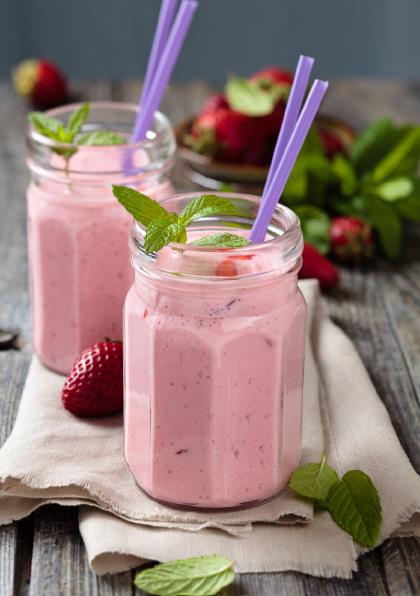 Vanilla-Strawberry smoothie